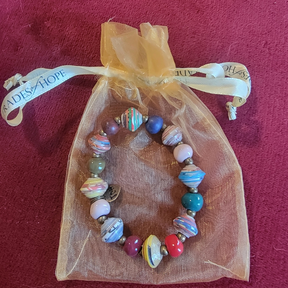 Colorful Beaded Bracelet in Organza Bag